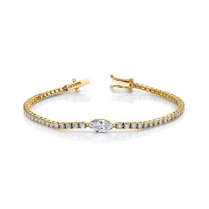 STRAIGHTLINE BRACELET WITH MARQUISE