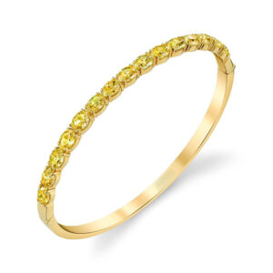 YELLOW DIAMOND OVAL HINGE BANGLE