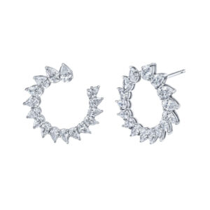 PEAR OPEN FACE HOOPS