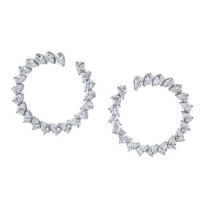 PEAR OPEN FACE HOOPS