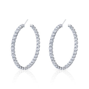 ROUND DIAMOND HOOPS