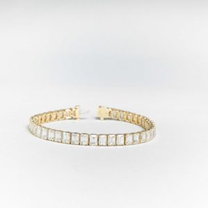 Emerald Cut Diamond Tennis Bracelet